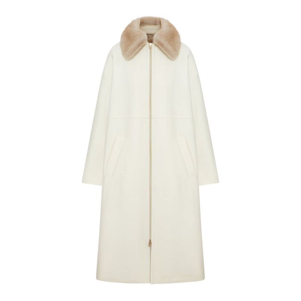Herno Women Long Coat With Fur Collar